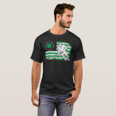 Irish American Flag Lucky Hockey St. Patrick's Day T-Shirt (Vorne ganz)