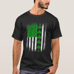 Irish American Flag Lucky Kleeblatt St Patrick's D T-Shirt
