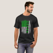 Irish American Flag Lucky Kleeblatt St Patrick's D T-Shirt (Vorne ganz)