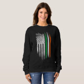 Irish American flag Patrick's day cool Ireland fla Sweatshirt (Vorne ganz)