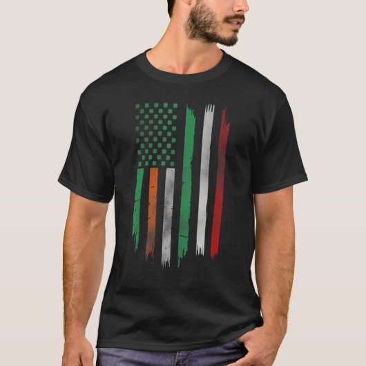 Irish American flag Patrick's day Ireland Italy fl T-Shirt (Vorderseite)