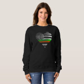 Irish American flag Patrick's day love heart Irela Sweatshirt (Vorne ganz)