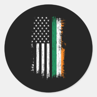 Irish American Flag Pride Ireland Usa Runder Aufkleber