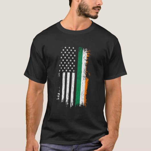 Irish American Flag Pride Ireland Usa T-Shirt (Vorderseite)