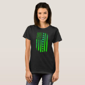 Irish American flag Shamrock Stripes Cool Ireland T-Shirt (Vorne ganz)