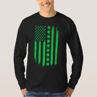 Irish American flag Shamrock Stripes Cool Ireland T-Shirt