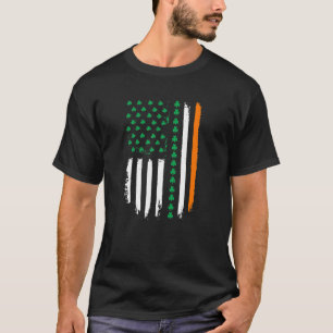 Irish American Flag Shirt St. Patrick's Day Shamro