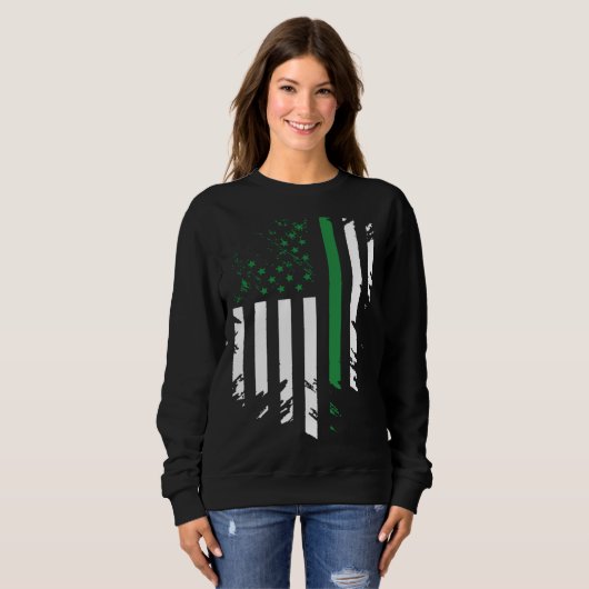 Irish American Flag St Patrick s Day Sweatshirt (Vorne ganz)