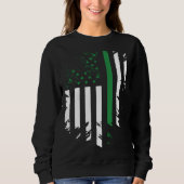 Irish American Flag St Patrick s Day Sweatshirt (Vorderseite)