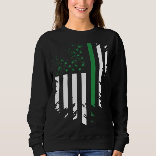 Irish American Flag St Patrick s Day Sweatshirt (Vorderseite)