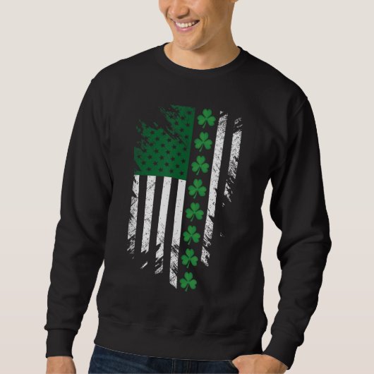 Irish American Flag St. Patrick's Day Sweatshirt (Vorderseite)