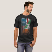 Irish American Flag St Patricks Pride Shamrock Ire T-Shirt (Vorne ganz)