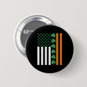 Irish American Flag St Pattys St Patricks Paddys Button (Vorne & Hinten)