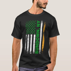 Irish American Flag SUNDOWN, NY T-Shirt