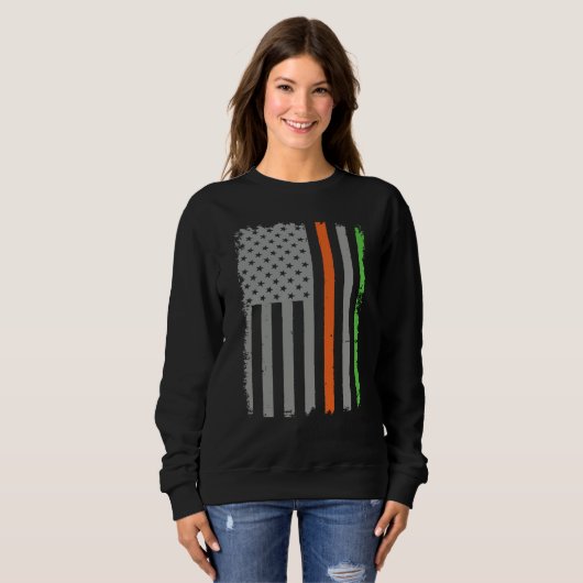 Irish American Flag Sweatshirt (Vorne ganz)