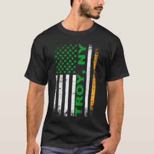 Irish American Flag Troy, NY T-Shirt