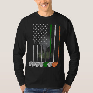 Irish American Flag Vintag Golf Flag St Patricks T-Shirt