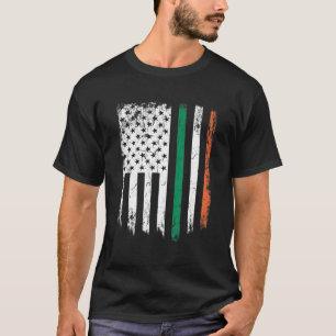 Irish American Flag Vintag Saint Patrick's Day Sh T-Shirt