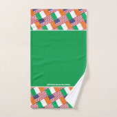 IRISH AMERICAN FLAGS | Christliche Schrift Badhandtuch Set (Handtuch)