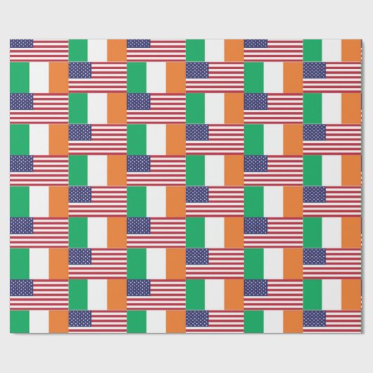 IRISH AMERICAN FLAGS GESCHENKPAPIER (Flach)
