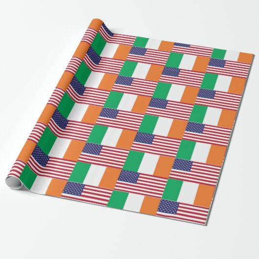 IRISH AMERICAN FLAGS GESCHENKPAPIER (Ungerollt)