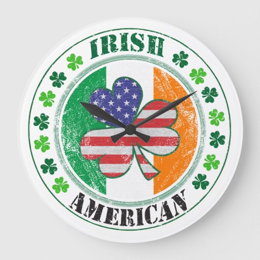Irish American Große Wanduhr (Vorderseite)