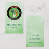 Irish American Harp Custom Business Cards Visitenkarte (Vorne/Hinten)