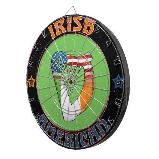 Irish American Harp Dart Board Dartscheibe (Vorderseite rechts)