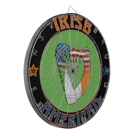 Irish American Harp Dart Board Dartscheibe (Vorderseite Links)