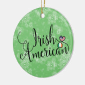 Irish American Hearts Christmas Tree Ornament (Links)