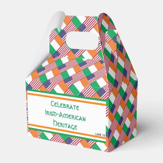IRISH-AMERICAN HERITAGE MONTH Irish USA Flag Geschenkschachtel (Vorderseite)