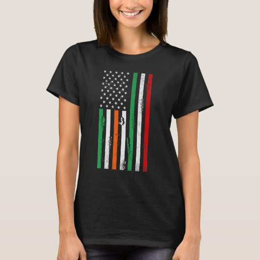 Irish American Italy flag Patrick's day cool Irela T-Shirt (Vorderseite)