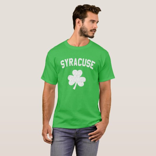 Irish American Kleeblatt Syracuse St Patricks Day T-Shirt (Vorne ganz)