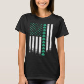 Irish American Kleeblatt U S American Flag St Patr T-Shirt (Vorderseite)