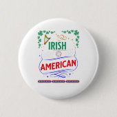 Irish American Kleeblatts Harp Banner Fireworks Button (Vorderseite)