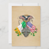 Irish American Memorial Foto Card Einladung (Rückseite)