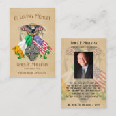 Irish American Memorial Foto Card Visitenkarte (Vorne/Hinten)