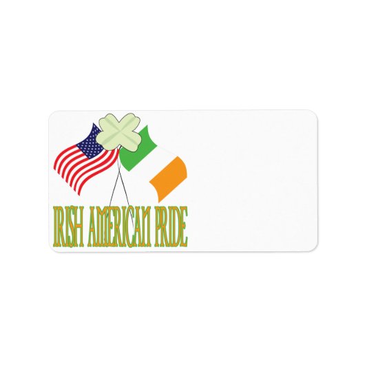 Irish American Pride Adressaufkleber (Vorne)