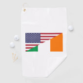 Irish American Pride US Ireland Flag Golfhandtuch (Insitu)