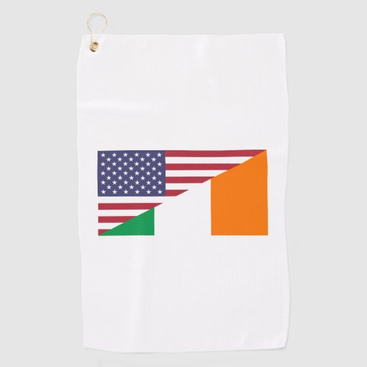 Irish American Pride US Ireland Flag Golfhandtuch (Vorderseite)
