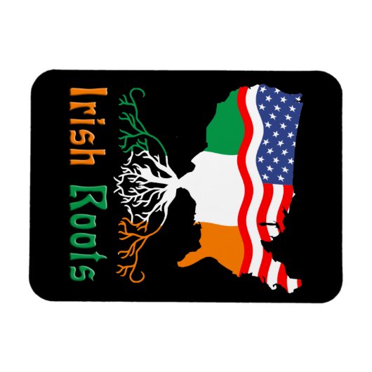 Irish American Roots Magnet (Horizontal)