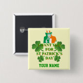 Irish American St Patrick's Day Button (Vorne & Hinten)