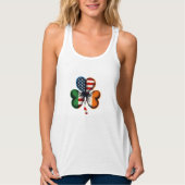 Irish American Unity Kleeblatt Design Tank Top (Vorderseite)
