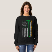 Irish American US Flag Firefighter Axe Fire St Pat Sweatshirt (Vorne ganz)