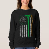 Irish American US Flag Firefighter Axe Fire St Pat Sweatshirt (Vorderseite)