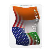Irish-American Wave Flag Magnet (Vertikal)