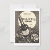 Irish American Whiskey Vintag Card Dankeskarte (Vorderseite)