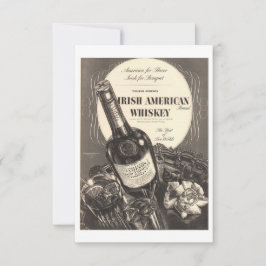 Irish American Whiskey Vintag Card Dankeskarte