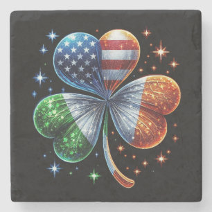 Irish-amerikanische Flagge ST. PATRICK'S DAY Steinuntersetzer