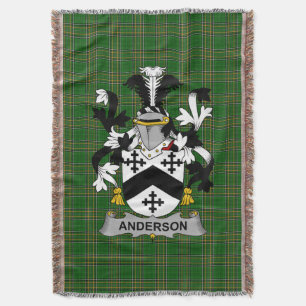 Irish Anderson Coat of Arms Familienwappen Irland Decke